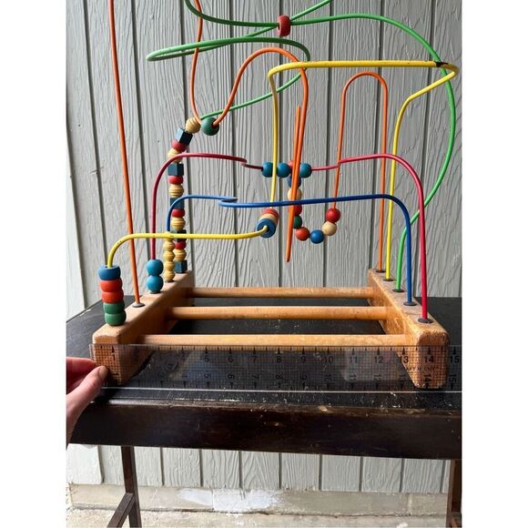 Vintage Educo Super Maze Wooden Children's Toy 20" H × 15" W × 12" D - Picture 12 of 16